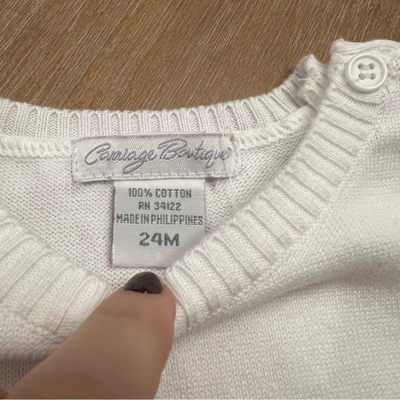 NWT Carriage Boutique Reindeer Crewneck Sweater Baby & Toddler 24M - Picture 4 of 4